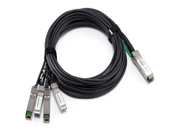 Dell Networking 40GbE QSFP+ to 4x10GbE SFP+ Customer Kit - Nettverkskabel - SFP+ (hann) til QSFP+ (hann) - toakset - passiv - for PowerSwitch S4112...