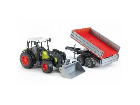 Bruder Claas Nectis 267 F tractor with frontloader and tipping trailer toy