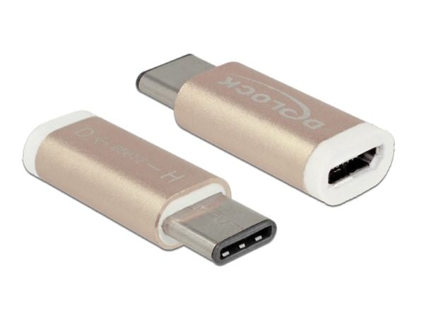 Delock - USB-adapter - USB-C (hann) til Micro-USB type B (hunn) - USB 3.1 - kobberaktig