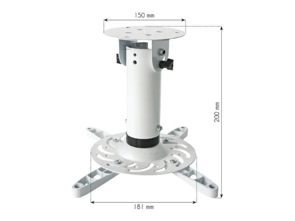 Techly ICA-PM 200WH, Tak, 15 kg, Hvit, -30 - 30°, 360°, 0 - 30°