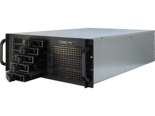 Inter-Tech IPC 4U-4410 - Rackmonterbar 4U - forlenget ATX / SSI EEB - ingen strømforsyning (ATX) - USB