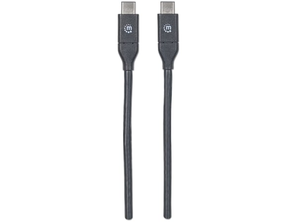 Manhattan 353526, 1 m, USB C, USB C, USB 3.2 Gen 2 (3.1 Gen 2), Hankjønn/hankjønn, Sort