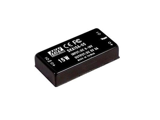 MEAN WELL SKA15B-15, 18 - 36 V, 15 W, 15 V, 1 A, RoHS, 50,8 mm