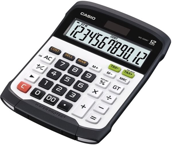 Casio WD-320MT - Skrivebordskalkulator - 12 sifre - solpanel, batteri