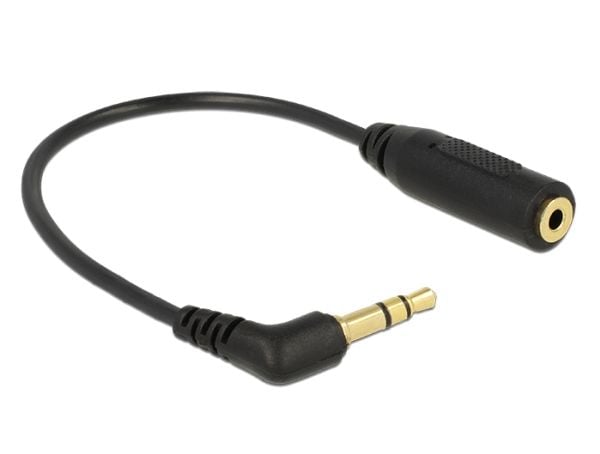 DeLOCK 0.17m 2.5mm/3.5mm, 3.5mm, Uros, 2.5mm, Naaras, 0,17 m, Musta