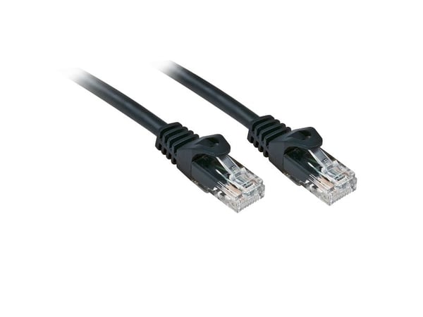 Lindy 48190, 0,3 m, Cat6, U/UTP (UTP), RJ-45, RJ-45, Svart