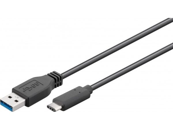 Goobay 67890, 1 m, USB A, USB C, 5 Gbit/sek., Sort