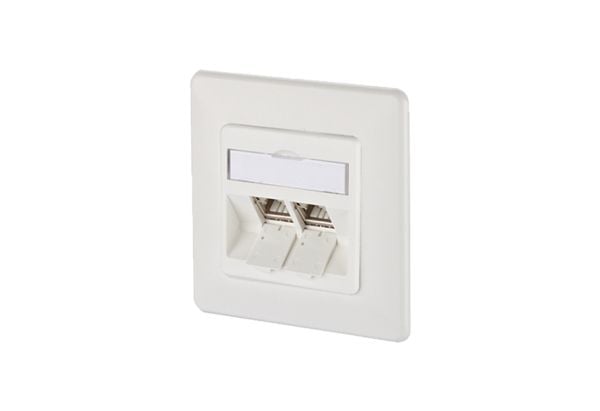 BTR Outlets Flush with 270 ° Modules - Uttag för nedsänkt montering - CAT 6a - RJ-45 X 2