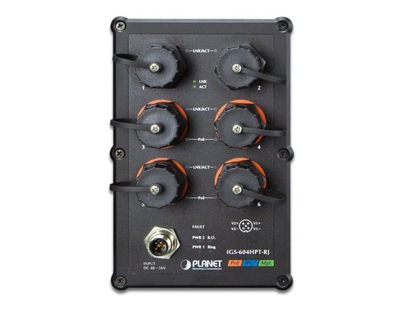 PLANET IGS-604HPT-RJ, Håndtert, L2+, Gigabit Ethernet (10/100/1000), Full tosidig, Strøm over Ethernet (PoE), Kan monteres på vegg