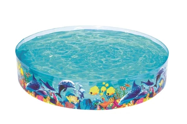 Bestway 55031, Oppblåsbart basseng, 1612 l, Rund, 3 år, PVC, Vinyl, Flerfarget