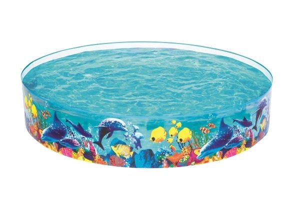 Bestway 55031, Oppblåsbart basseng, 1612 l, Rund, 3 år, PVC, Vinyl, Flerfarget