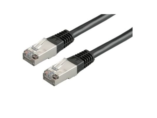 Roline 21.15.1375 RJ45 Verkkokaapeli, patch-kaapeli CAT 6 S/FTP 7.00 m Musta kaksinkertainen suojattu 1 kpl