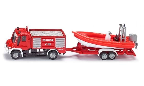 Siku Unimog brannbil med båt