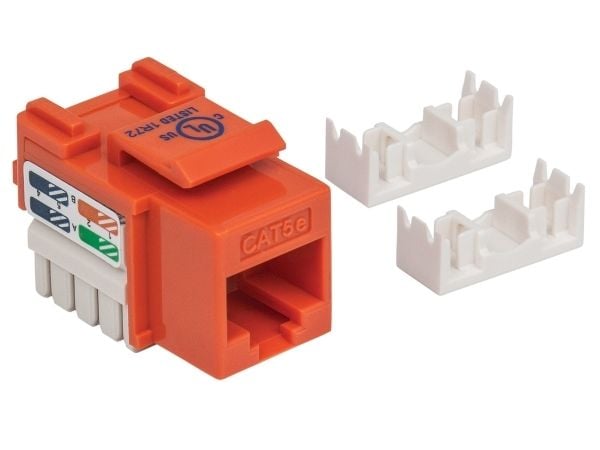 Intellinet 210577, Tasainen, Oranssi, RJ-45, Naaras, 22/26, Cat5e