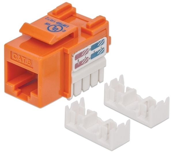 Intellinet 210775, Flat, Oransje, RJ-45, Hunkjønn, 22/26, Cat6