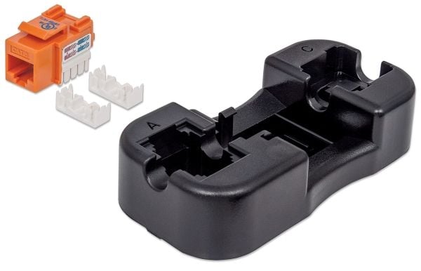 Intellinet 210775, Flat, Oransje, RJ-45, Hunkjønn, 22/26, Cat6