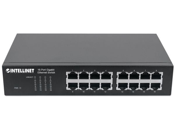 Intellinet 561068, Uhåndtert, L2, Gigabit Ethernet (10/100/1000), Full tosidig, Rack-montering, 1U