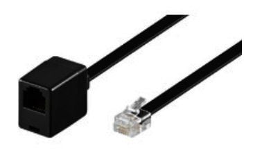 MicroConnect Modular Straight - Telefonkabel - RJ-12 (hann) til RJ-12 (hunn) - 3 m - svart