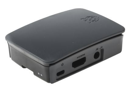 Raspberry Pi - Etui - ABS-muovi - grå, sort - for Raspberry Pi 2 Model B, 3 Model B+