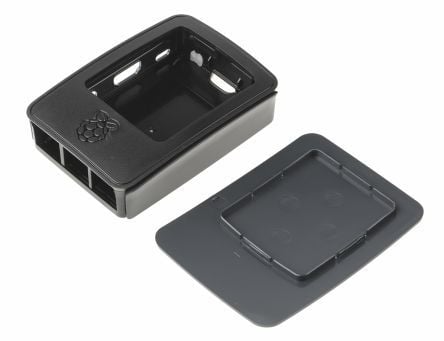 Raspberry Pi - Etui - ABS-muovi - grå, sort - for Raspberry Pi 2 Model B, 3 Model B+
