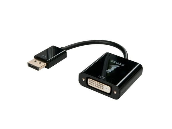 Lindy 41734, Musta, Aktiivinen videomuunnin, 30 g, 170 mm, Mini DisplayPort, DVI-D