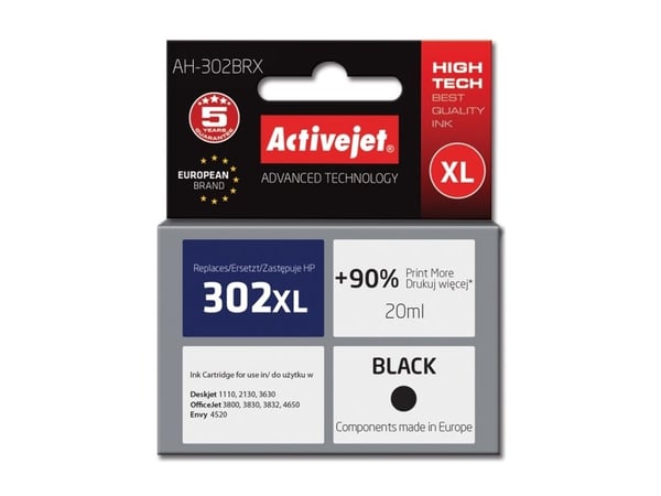 Activejet AH-302BRX, Høyt (XL) utbytte, Pigmentbasert blekk, 20 ml, 900 sider, 1 stykker, Enkeltpakke