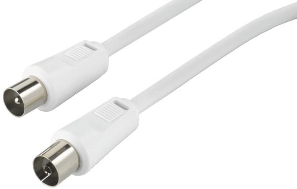 Microconnect COAX025W, 2,5 m, Koaksiaalinen, Koaksiaalinen, Valkoinen