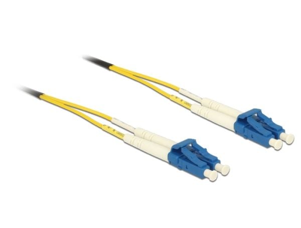 Delock - Nettverkskabel - LC-enkeltmodus (hann) til LC-enkeltmodus (hann) - 2 m - fiberoptisk - 9 / 125 micron - OS2 - halogenfri - gul