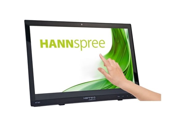 HANNS.G HT161HNB - HT Series - LED-skjerm - 15.6" - berøringsskjerm - 1366 x 768 @ 60 Hz - 220 cd/m² - 500:1 - 12 ms - HDMI, VGA - hodetelefoner
