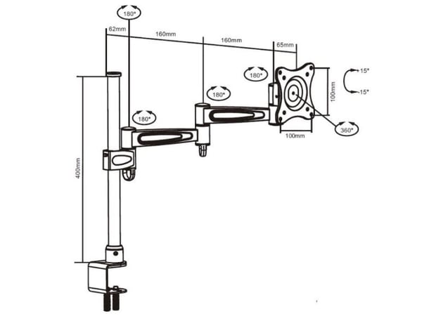Sunne pöytäteline 13" - 27" näytölle (LCD-B13)