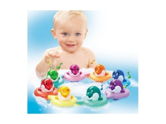 Tomy Toomies Do Rae Mi Dolphins, Bade leke, Gutt/Jente, 1 år, Gir fra seg lyd, Flerfarget