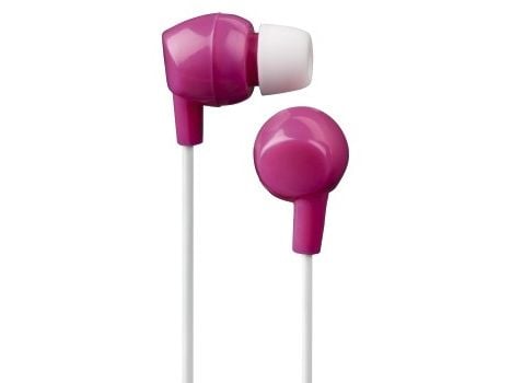 Hama Thomson EAR3106P, Koblet med ledninger (ikke trådløs), 20 - 20000 Hz, Musikk, Hodetelefoner, Rosa, Hvit