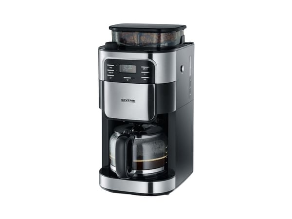 SEVERIN KA 4810 - Kaffemaskin - 10 kopper - rustfritt stål / svart