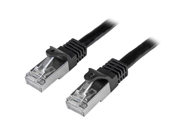 Startech 5m CAT6 Ethernet Cable, 10 Gigabit Shielded Snagless RJ45 100W PoE Patch Cord, CAT 6 10GbE SFTP Network Cable w/Strain Relief, Black, Wiri...