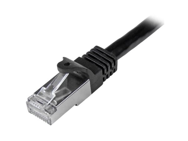 Startech 5m CAT6 Ethernet Cable, 10 Gigabit Shielded Snagless RJ45 100W PoE Patch Cord, CAT 6 10GbE SFTP Network Cable w/Strain Relief, Black, Wiri...