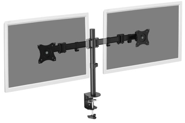 DIGITUS DA-90349 - Monteringssett (skrivebordsklemmemontering, 2 skjermarmer) - for 2 LCD-skjermer - skjermstørrelse: 15"-27" - skrivebord