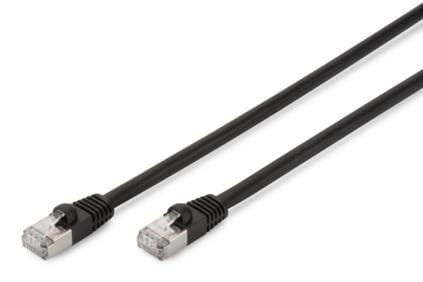 DIGITUS Professional - Patch-kabel - RJ-45 (hane) till RJ-45 (hane) - SFTP - CAT 6 - startad, utomhus, hakfri - svart