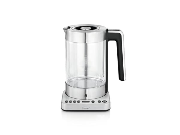 WMF Lono 0413160011, 1,7 l, 3000 W, Svart, Rostfritt stål, Transparent, Justerbar termostat, Vattennivå indikator, Sladdlös