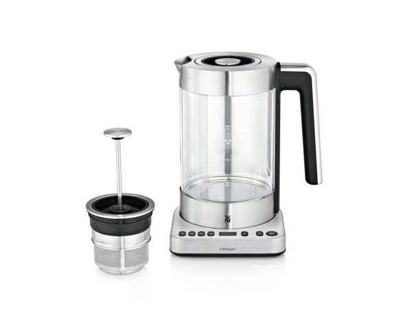 WMF Lono 0413160011, 1,7 l, 3000 W, Svart, Rustfritt stål, Gjennomsiktig, Justerbar termostat, Vannivåindikator, Trådløs