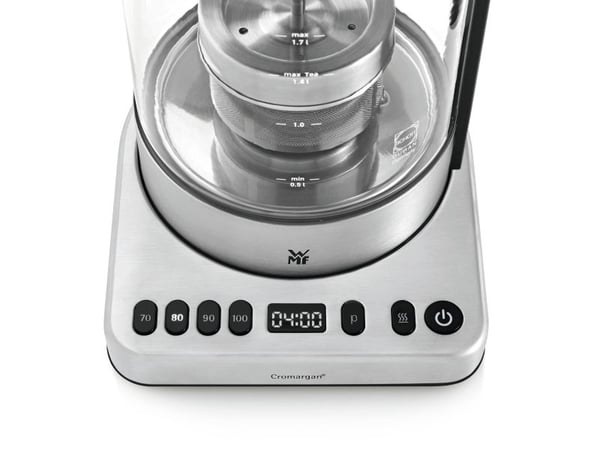 WMF Lono 0413160011, 1,7 l, 3000 W, Svart, Rustfritt stål, Gjennomsiktig, Justerbar termostat, Vannivåindikator, Trådløs