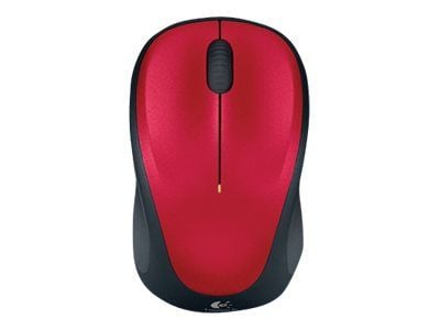 Logitech M235 - Mus - optinen - trådløs - 2.4 GHz - trådløs modtager (USB) - rød