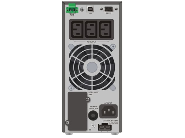 PowerWalker VFI 1000 TGS - UPS - AC 176 - 300 V - 900 Watt - 1000 VA - utan batteri - RS-232, USB - utgångskontakter: 3