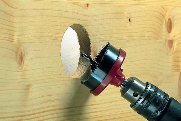 wolfcraft GmbH 2161000, sett, bor, gips, panel, tre, svart, rød, metall, 1,8 cm