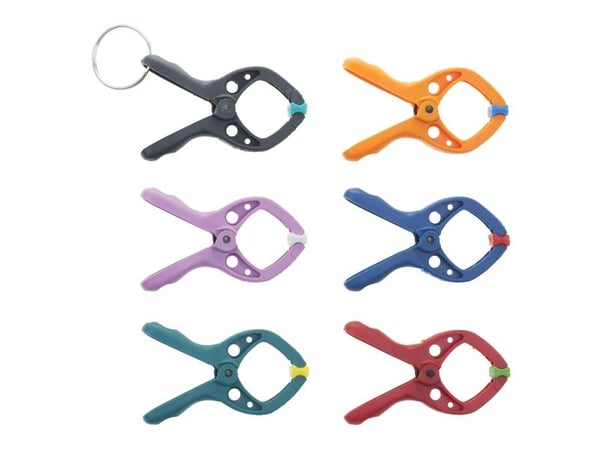 wolfcraft GmbH 3420000, Fjær klemme, Plastikk, 6 stykker, 2 cm