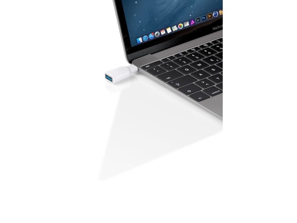 Goobay USB-C Adapter, USB 3.0 A, USB-C, Valkoinen