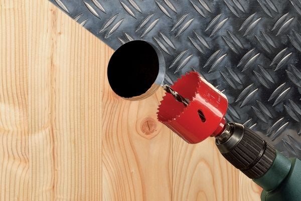 wolfcraft GmbH 5492000, Single/enkelt, Drill, Metall, Tre, Rød, Bimetall, Høy-Hastighets Stål (HHS), Høy-Hastighets Stål (HHS)