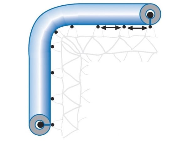 Fiap 1633, D-form, Aluminium, Sølv, Aluminium, Hvit, 600 mm