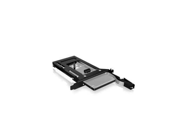 ICY BOX IB-2207StS - Bevegelig lagerrack - Utvidelsesspor til 2,5" - svart