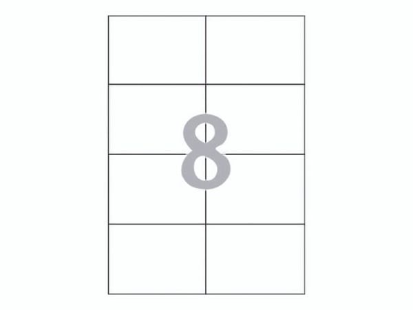 Avery - Hvit - 105 x 74 mm 800 etikett(er) (100 ark x 8) flerbruks merkelapper