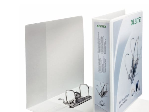 Leitz 180° - Presentationsspakvalvfil - ryggbredd: 65 mm - för A4 Maxi - kapacitet: 350 ark - vit